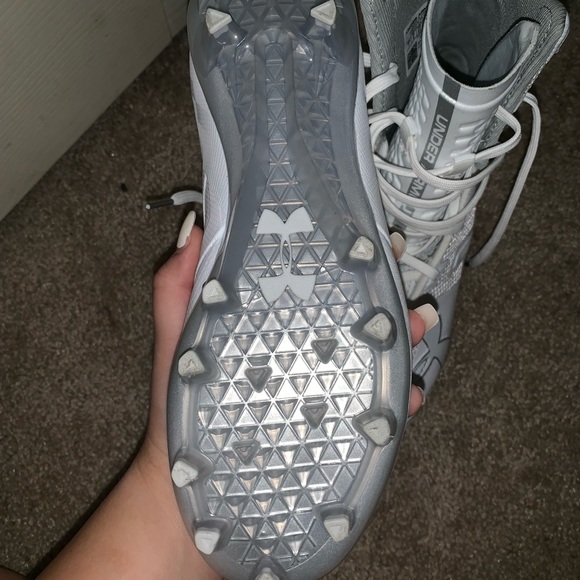under armour highlighter cleats white size 7 - Picture 5 of 5